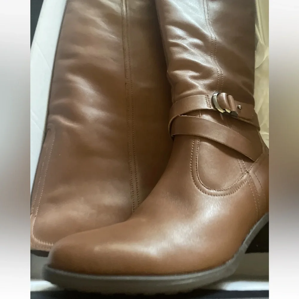 Naturalizer Womens Kamora Tan Knee-High Boots Shoes 6 Medium